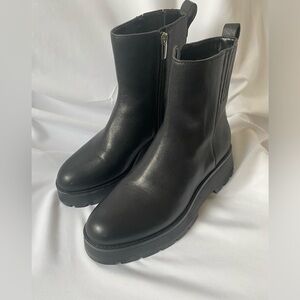 Black Leather Ankle Boots Vince Camuto